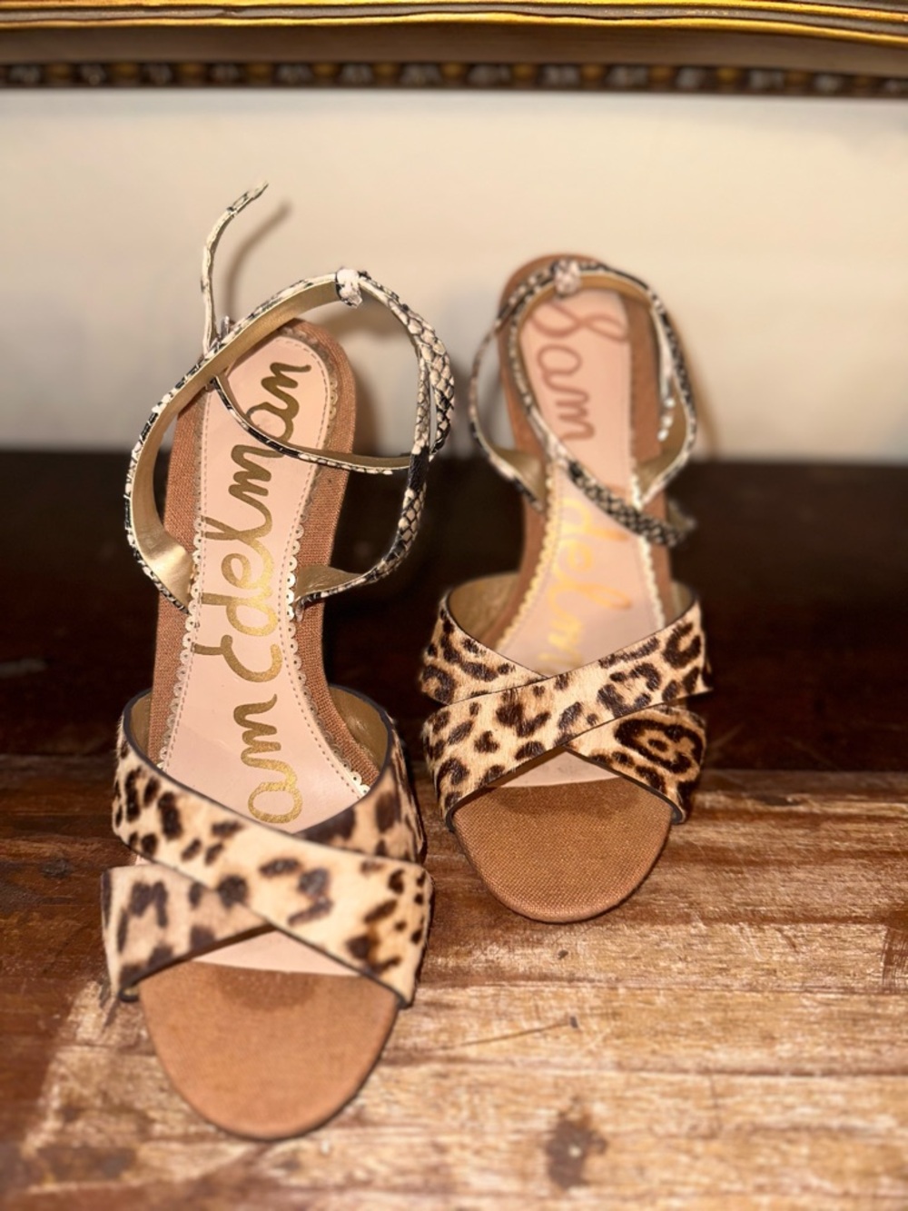 Sam Edelman, Aly, Sandal Size 7, Leopard Print, Ankle-Strap